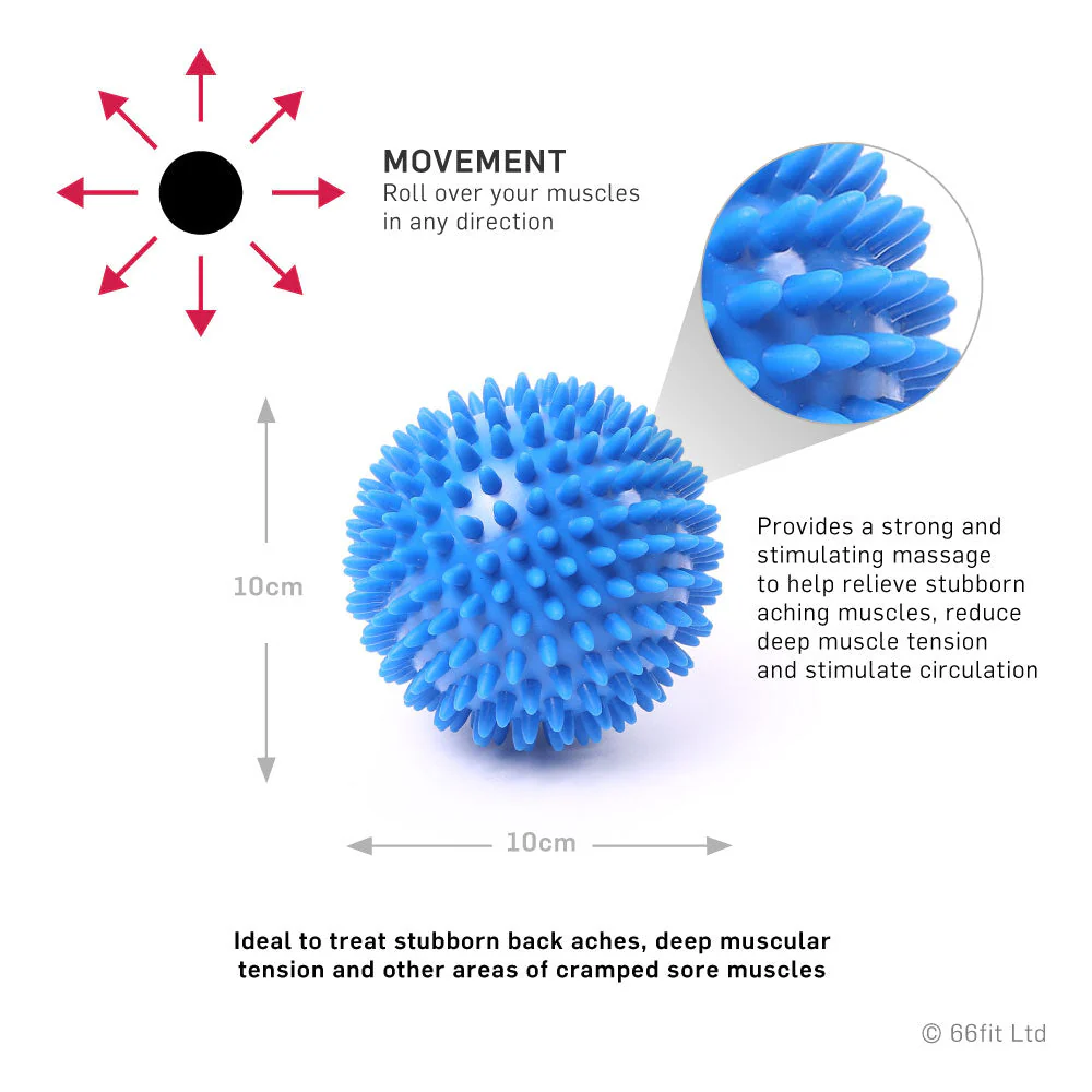 66fit 10cm Spiky Massage Ball - Hard 1Pc - Image 4