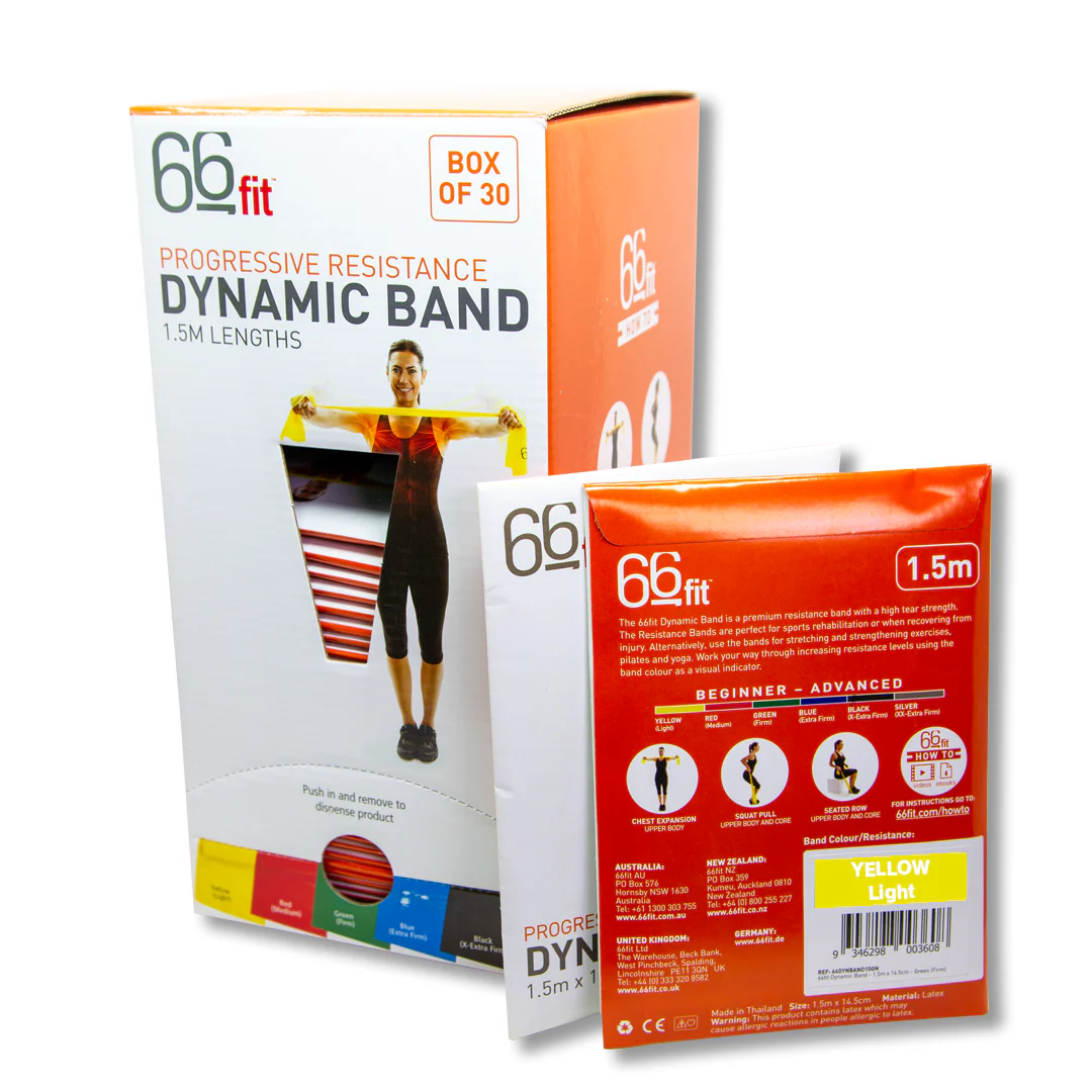 66fit Dynamic Resistance/Exercise Band 1.5m - Box Of 30 - Image 5