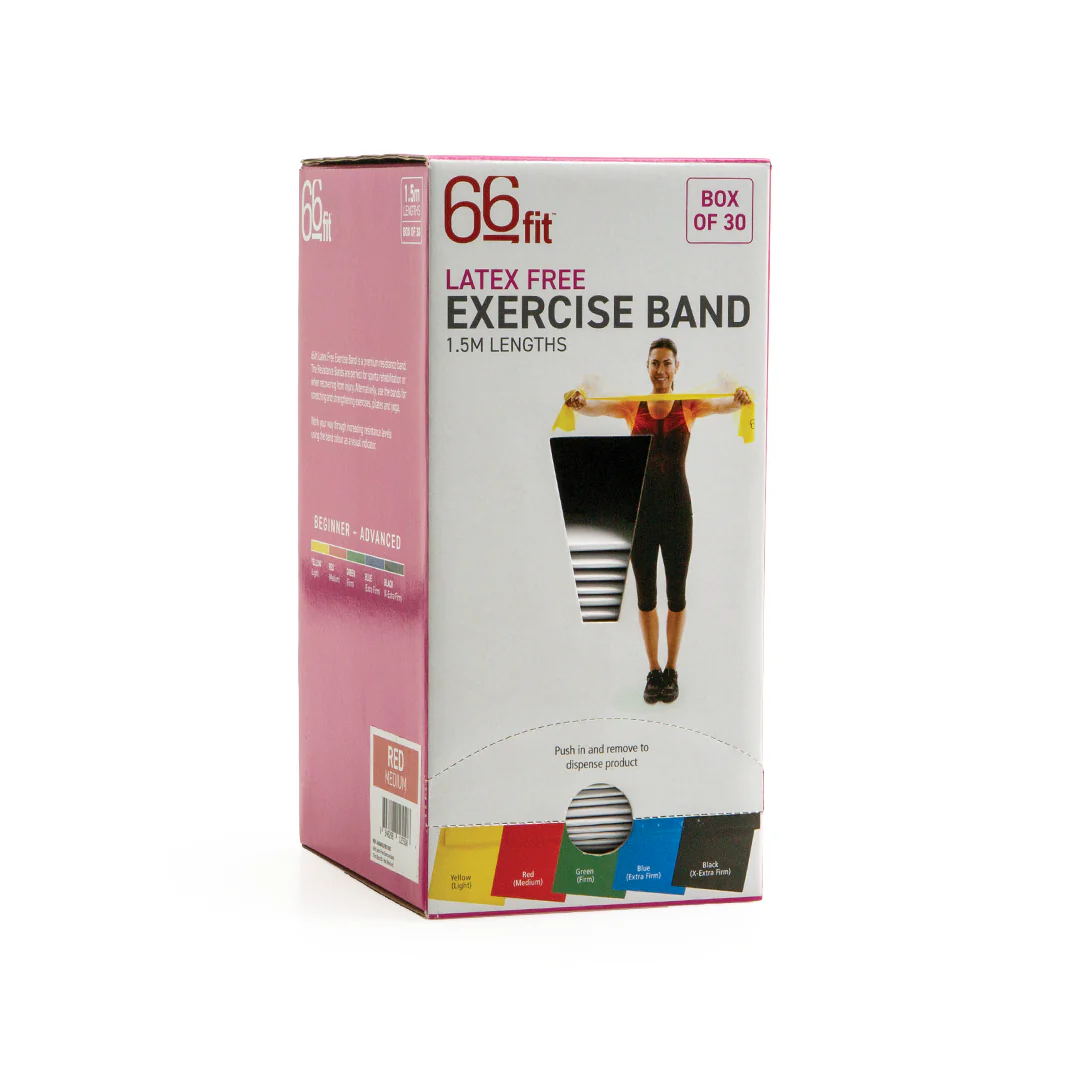 66fit Latex Free Exercise Band – 1.5m Box of 30 - Image 4