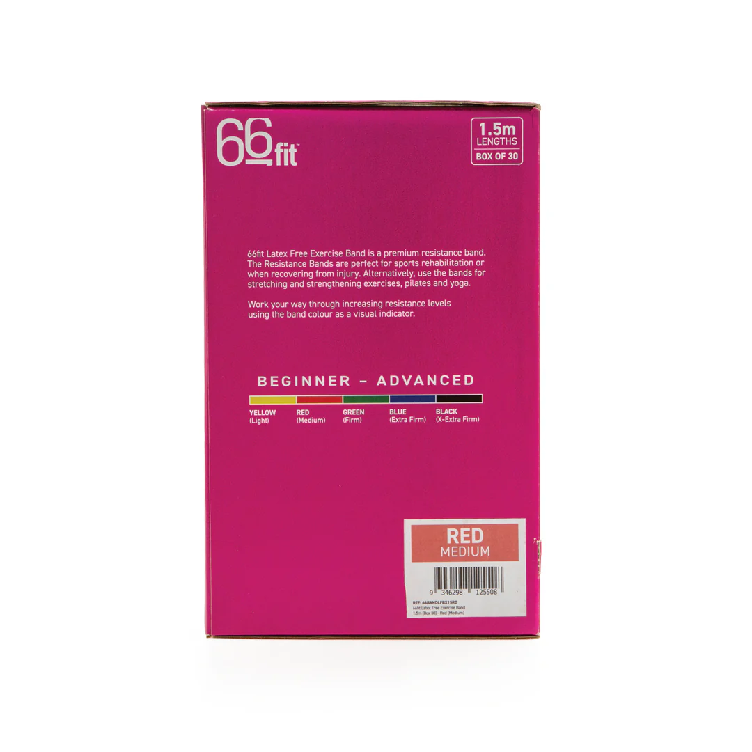 66fit Latex Free Exercise Band – 1.5m Box of 30 - Image 5