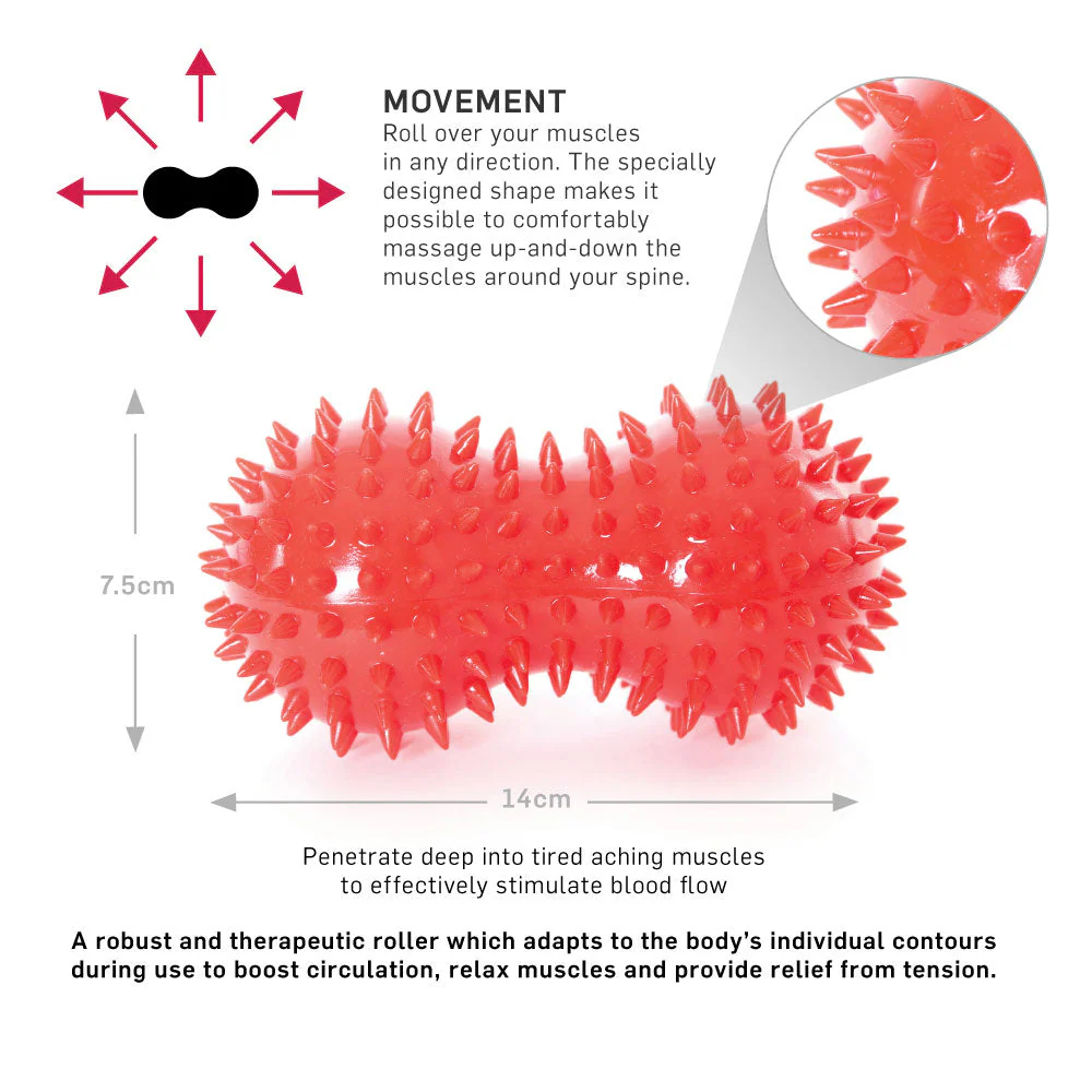66fit Peanut Spiky Massage Ball/Roller - Image 2