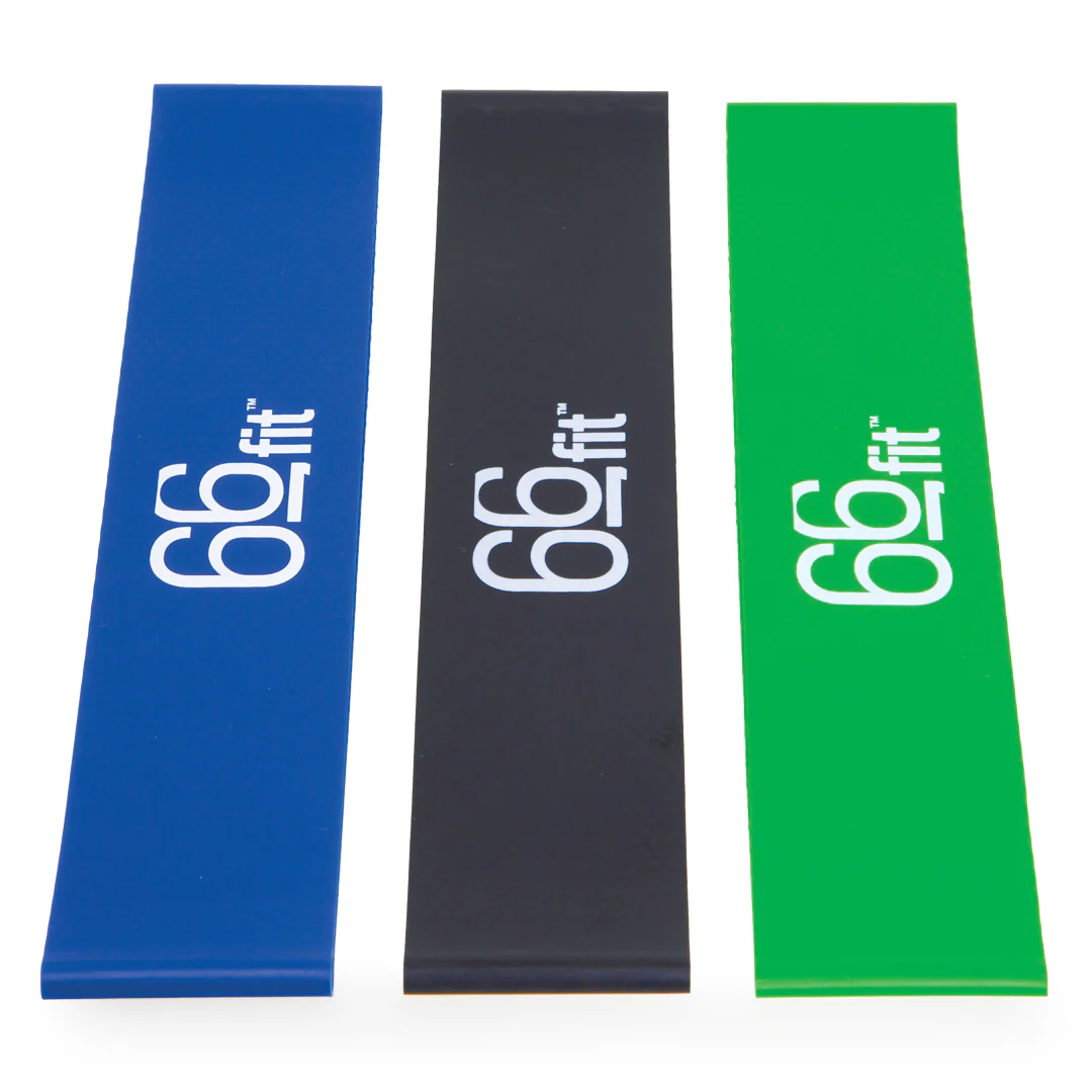 66fit Resistance Exercise Band Loops 25cm – Heavy - Set of 3 - Image 2