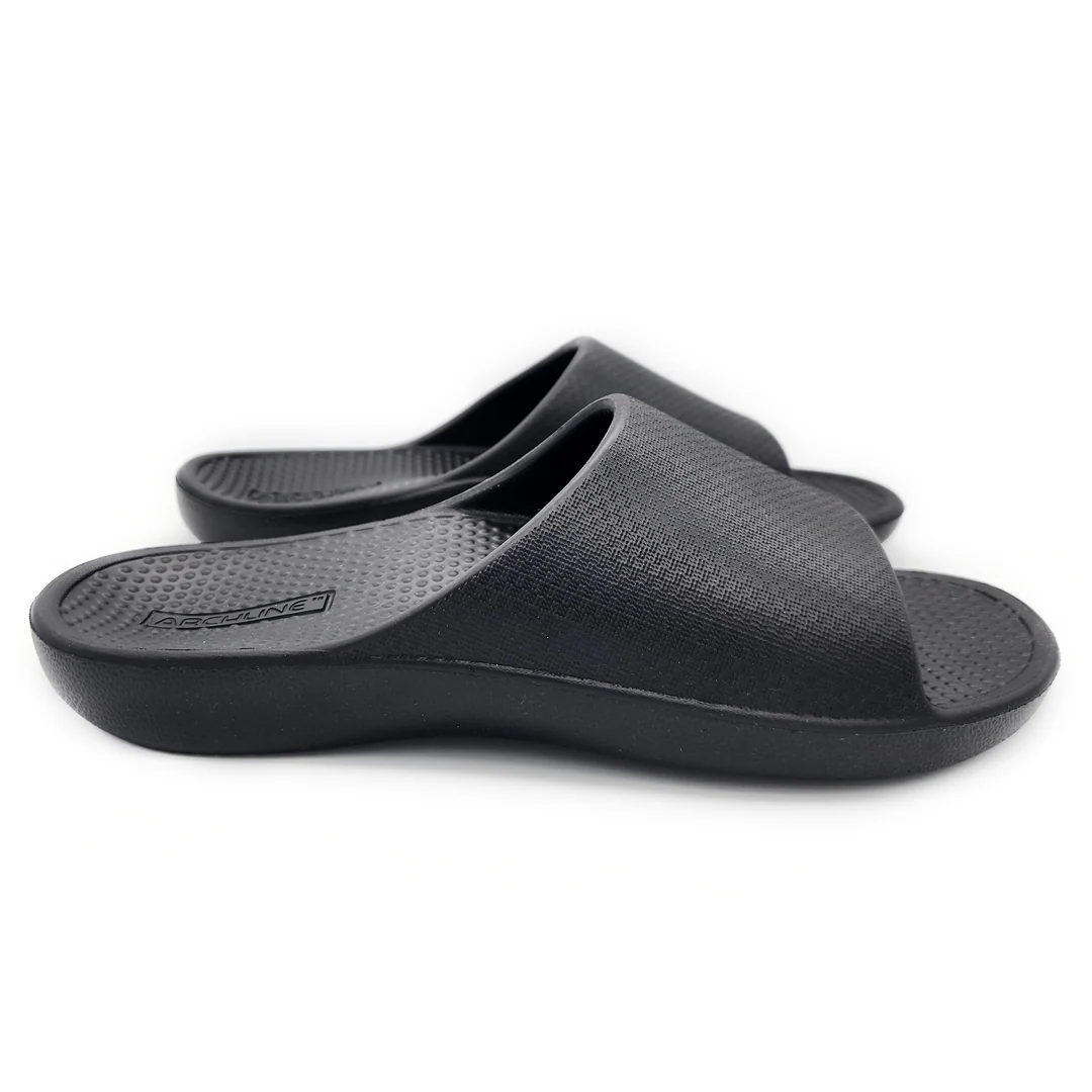 Archline Rebound Orthotic Slides - Black - Image 3