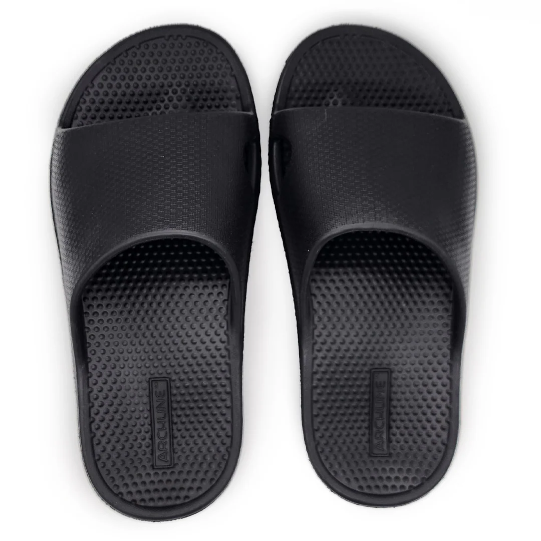 Archline Rebound Orthotic Slides - Black - Image 4