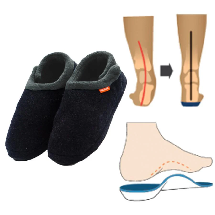 Archline Orthotic Slippers Plus (With Adjustable Strap) - Grey - Image 2