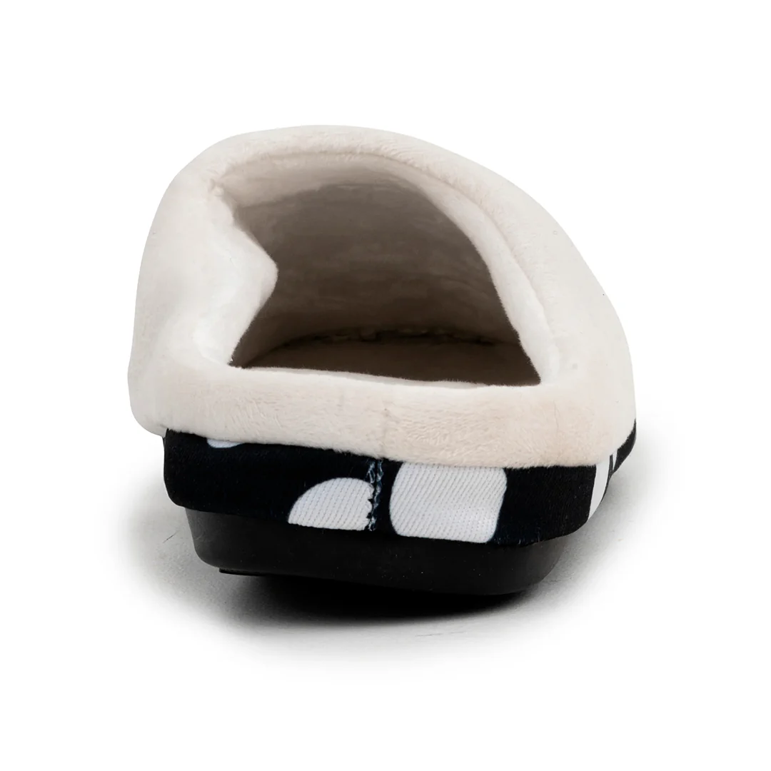 Archline Slippers - Slip On (Orthotic Slippers) Black Polkadot - Image 3