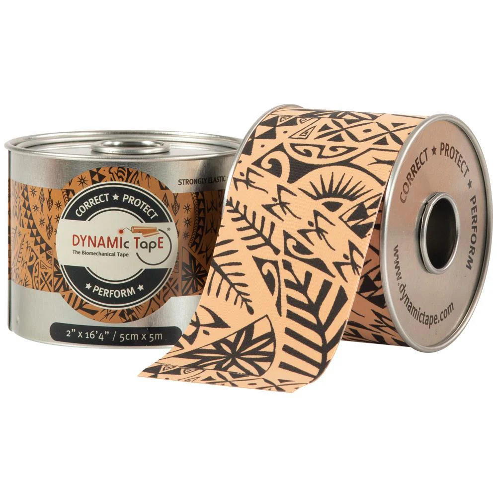 Dynamic Tape Beige with Black Tattoo Drum of 6 - 5cm x 5m - Image 3