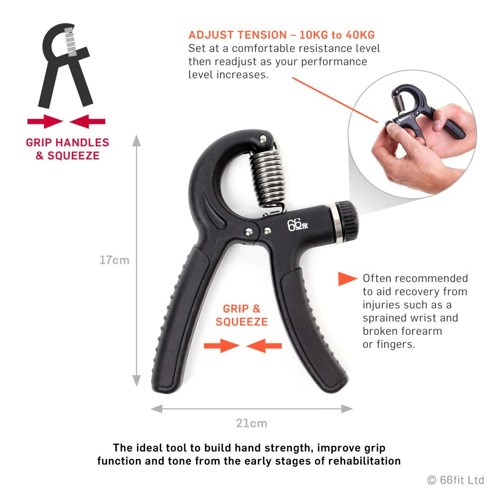 66fit Adjustable Hand Grip Exerciser 10 - 40kg - Image 3