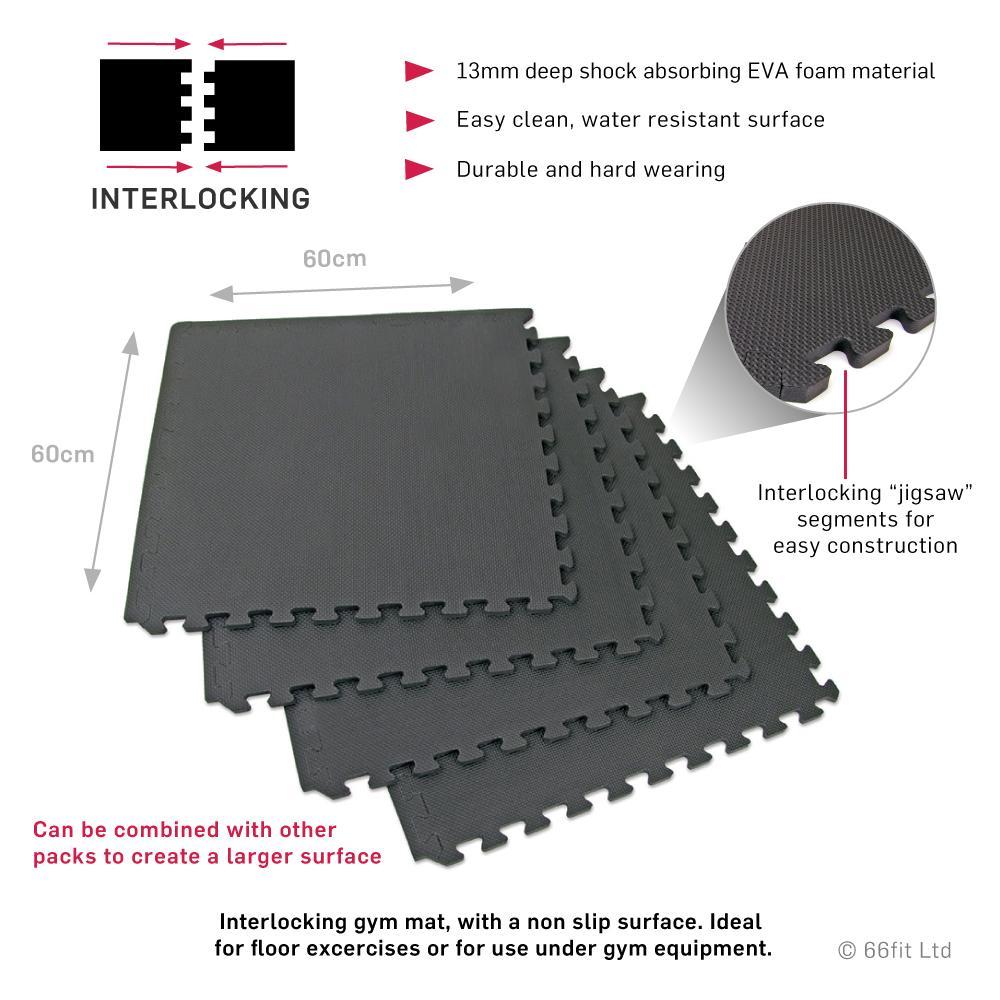 66fit Interlocking Jigsaw Floor Gym Mat - Image 2