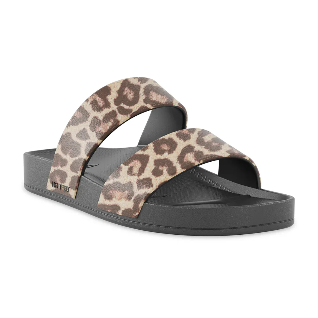 Lightfeet Double Strap Slides - Black Leopard - Image 2