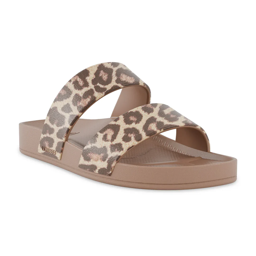 Lightfeet Double Strap Slides - Latte Leopard - Image 2