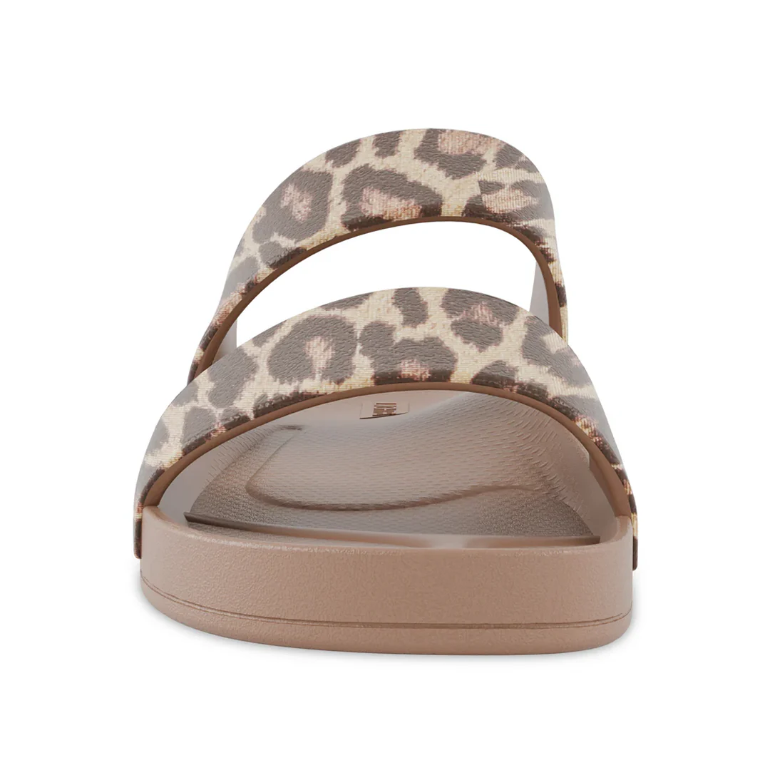 Lightfeet Double Strap Slides - Latte Leopard - Image 3