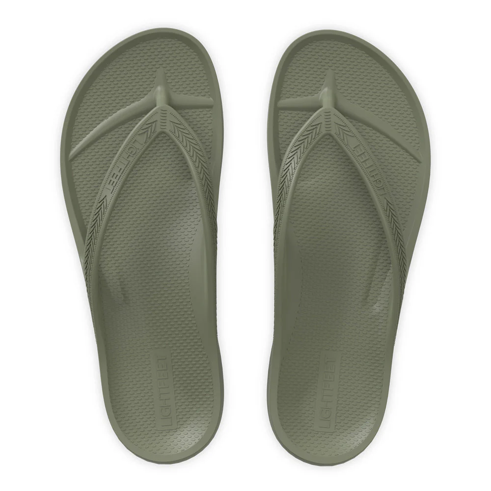 LightFeet Arch Support Flip Flops/Thongs - Khaki - Image 5