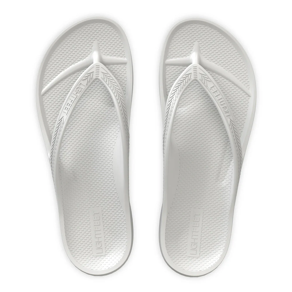 LightFeet Arch Support Flip Flops/Thongs - White - Image 4