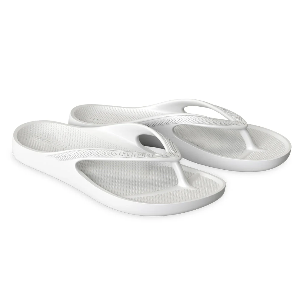 LightFeet Arch Support Flip Flops/Thongs - White - Image 5