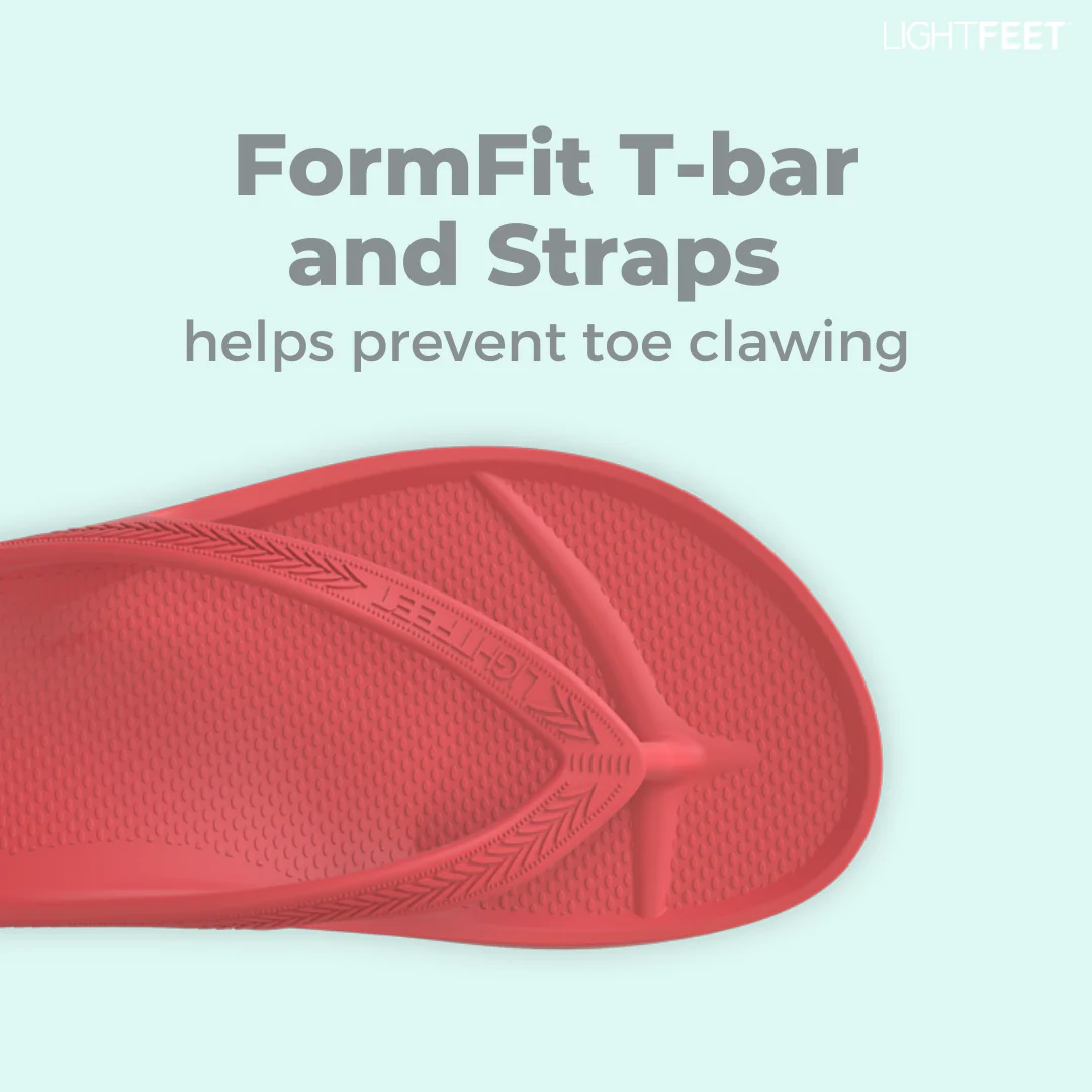 LightFeet Arch Support Flip Flops/Thongs - White - Image 7