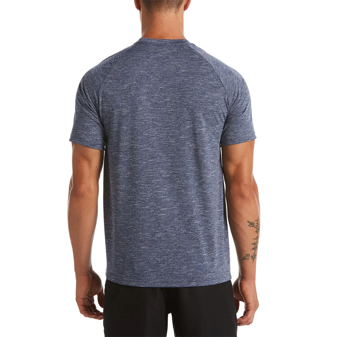 Nike Swim Men's Heather Short Sleeve Hydroguard Top - Image 12
