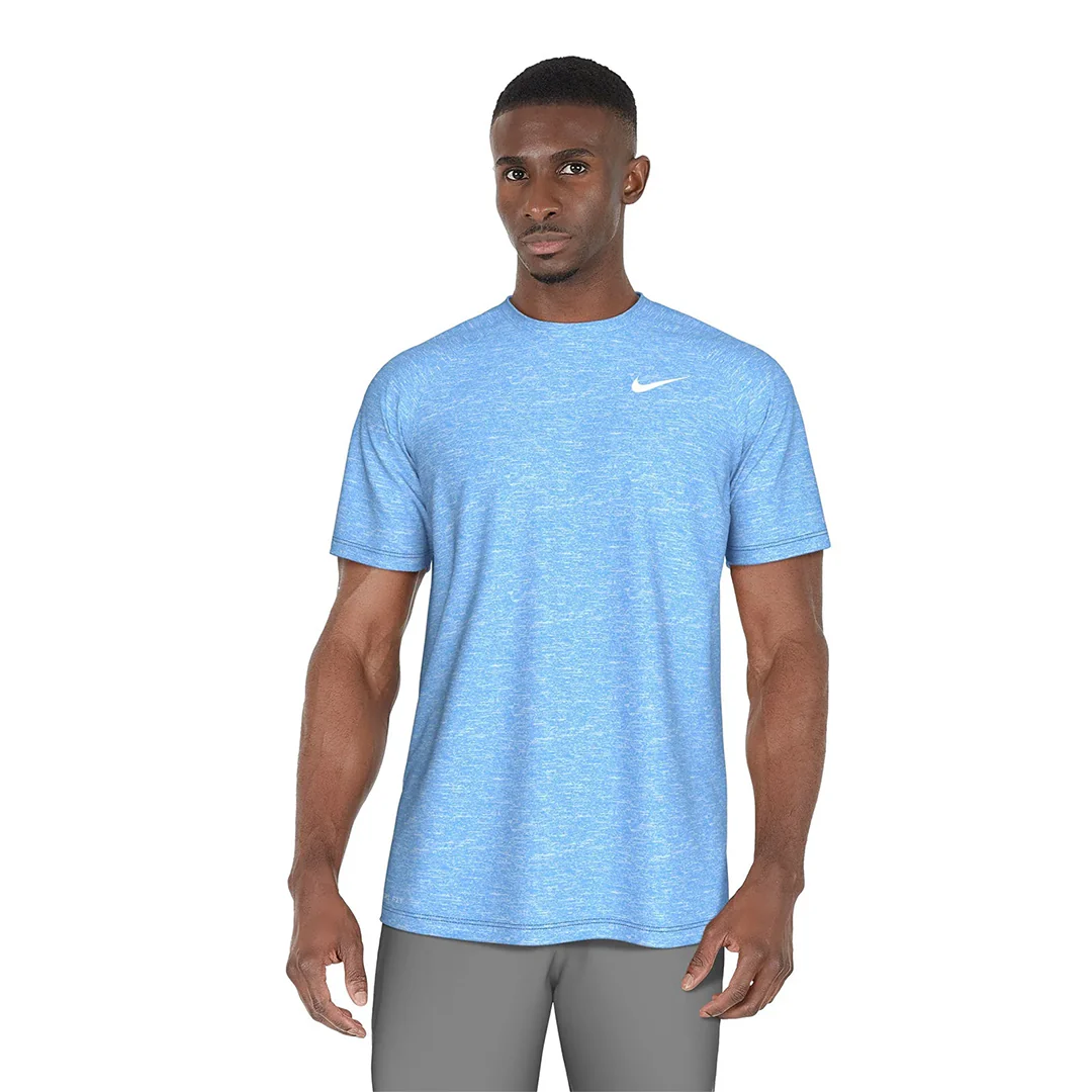Nike Swim Men's Heather Short Sleeve Hydroguard Top - Image 16