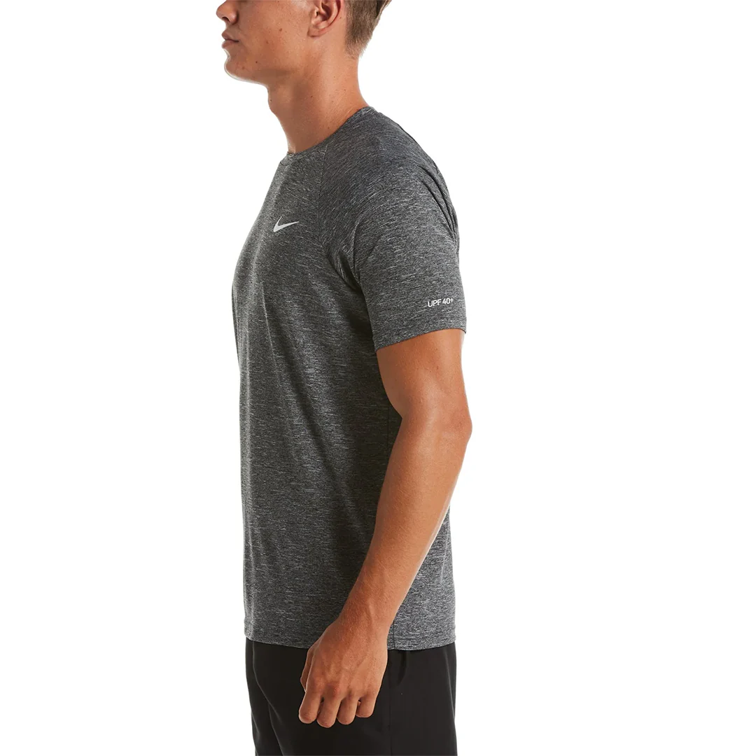 Nike Swim Men's Heather Short Sleeve Hydroguard Top - Image 3
