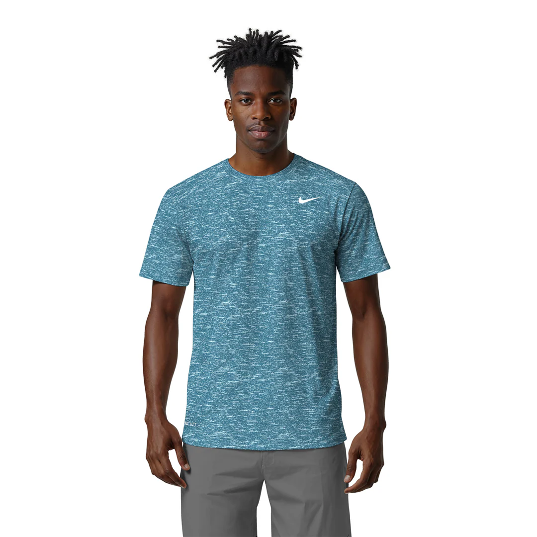 Nike Swim Men's Heather Short Sleeve Hydroguard Top - Image 36