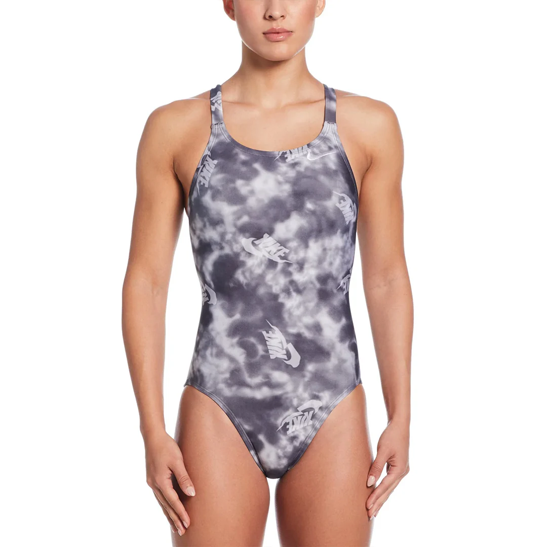 Nike Swim Women's Hydrastrong Multi Print Fastback One Piece - Image 5