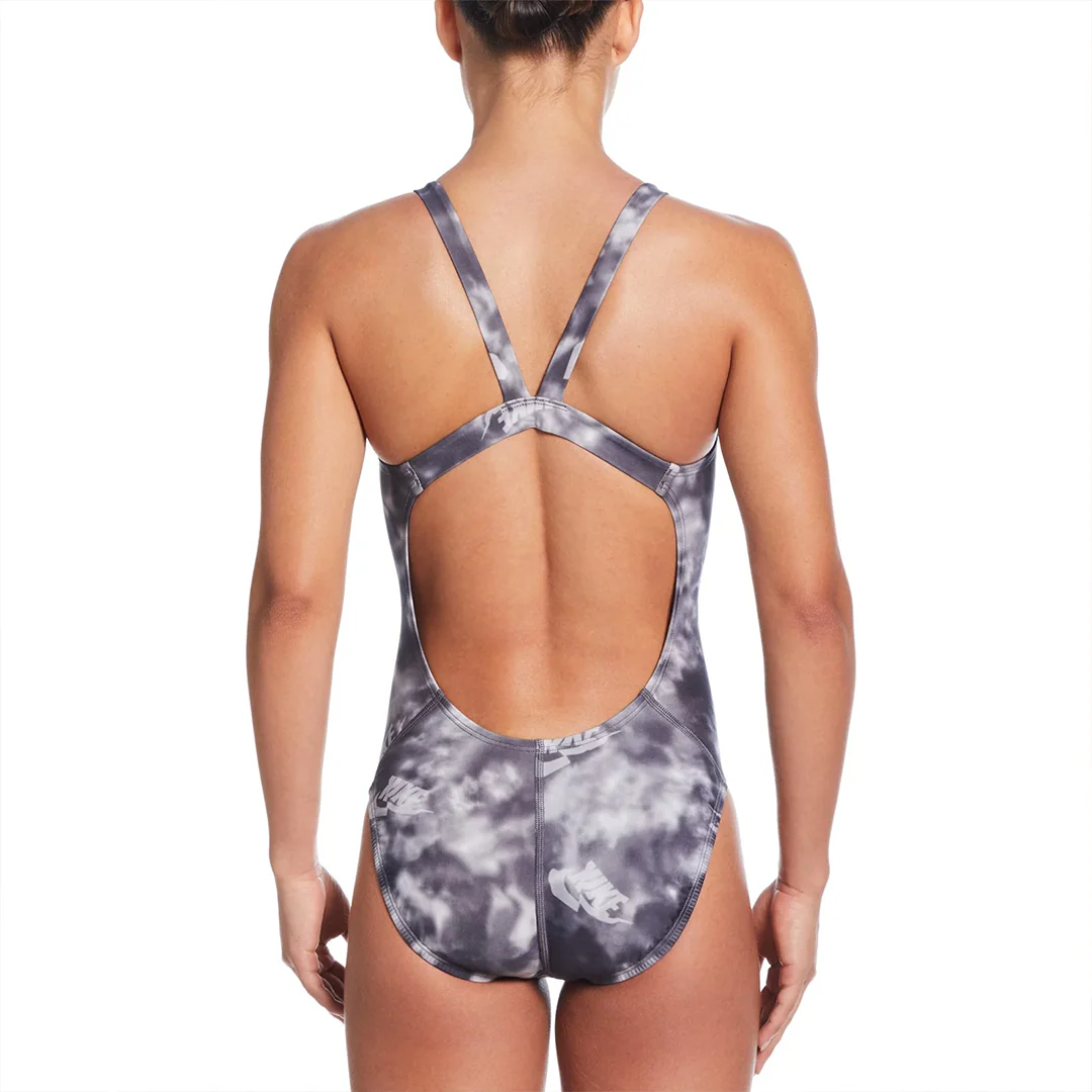 Nike Swim Women's Hydrastrong Multi Print Fastback One Piece - Image 6
