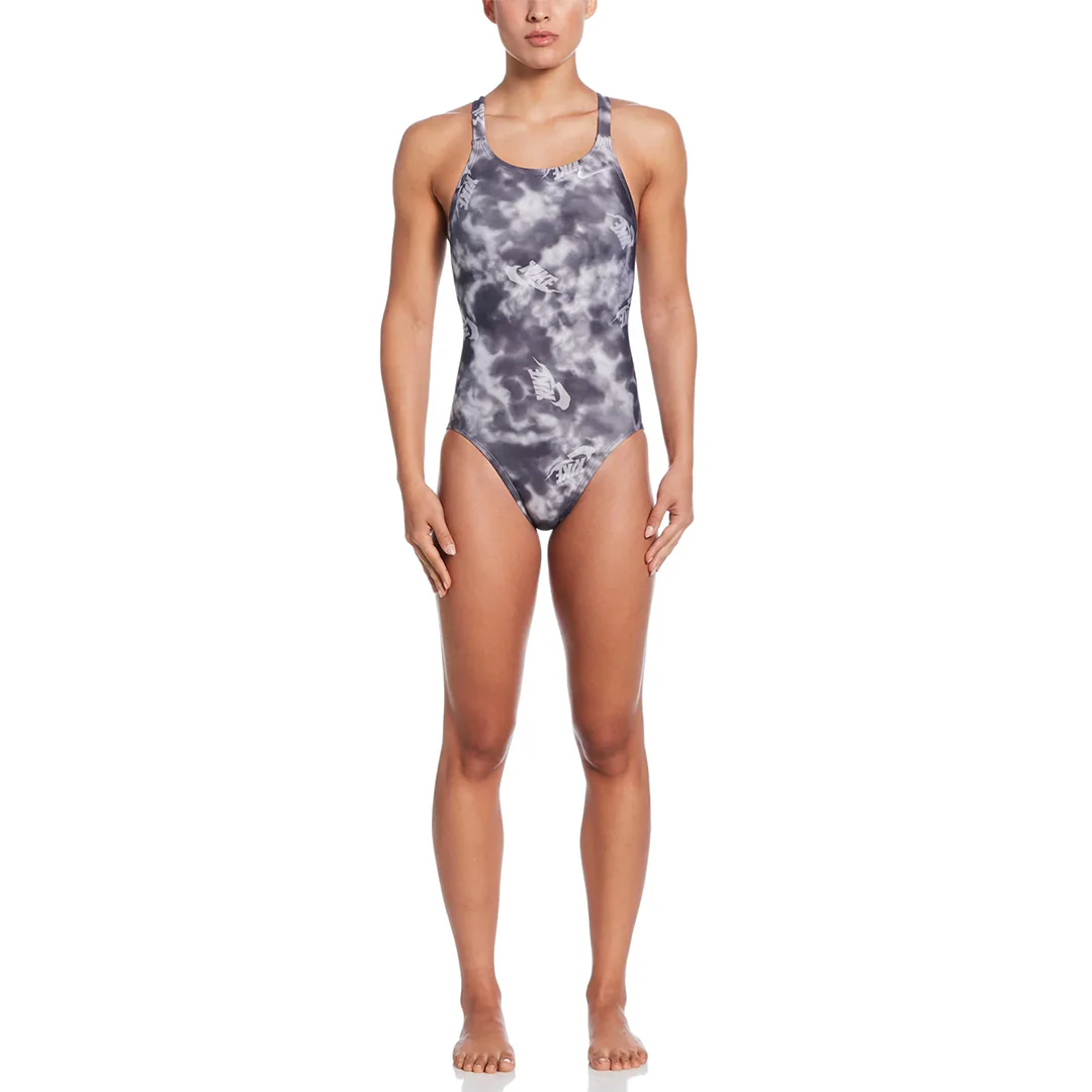Nike Swim Women's Hydrastrong Multi Print Fastback One Piece - Image 8