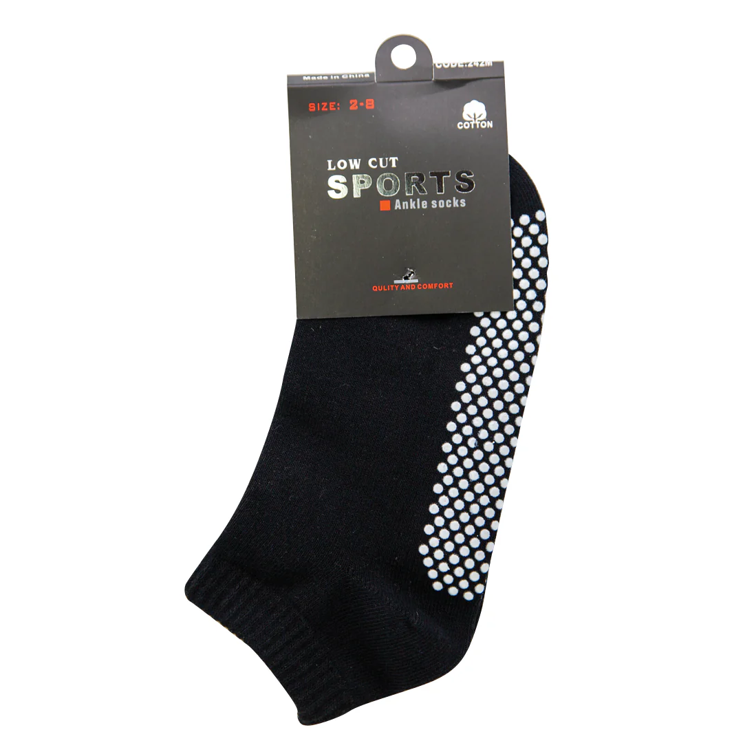 Pilates Yoga Socks Low Cut Black - Pair - Image 3