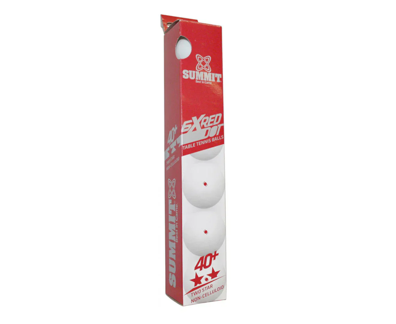 Table Tennis Ball Summit 2 Star Pack 6 - White DNS - Image 2