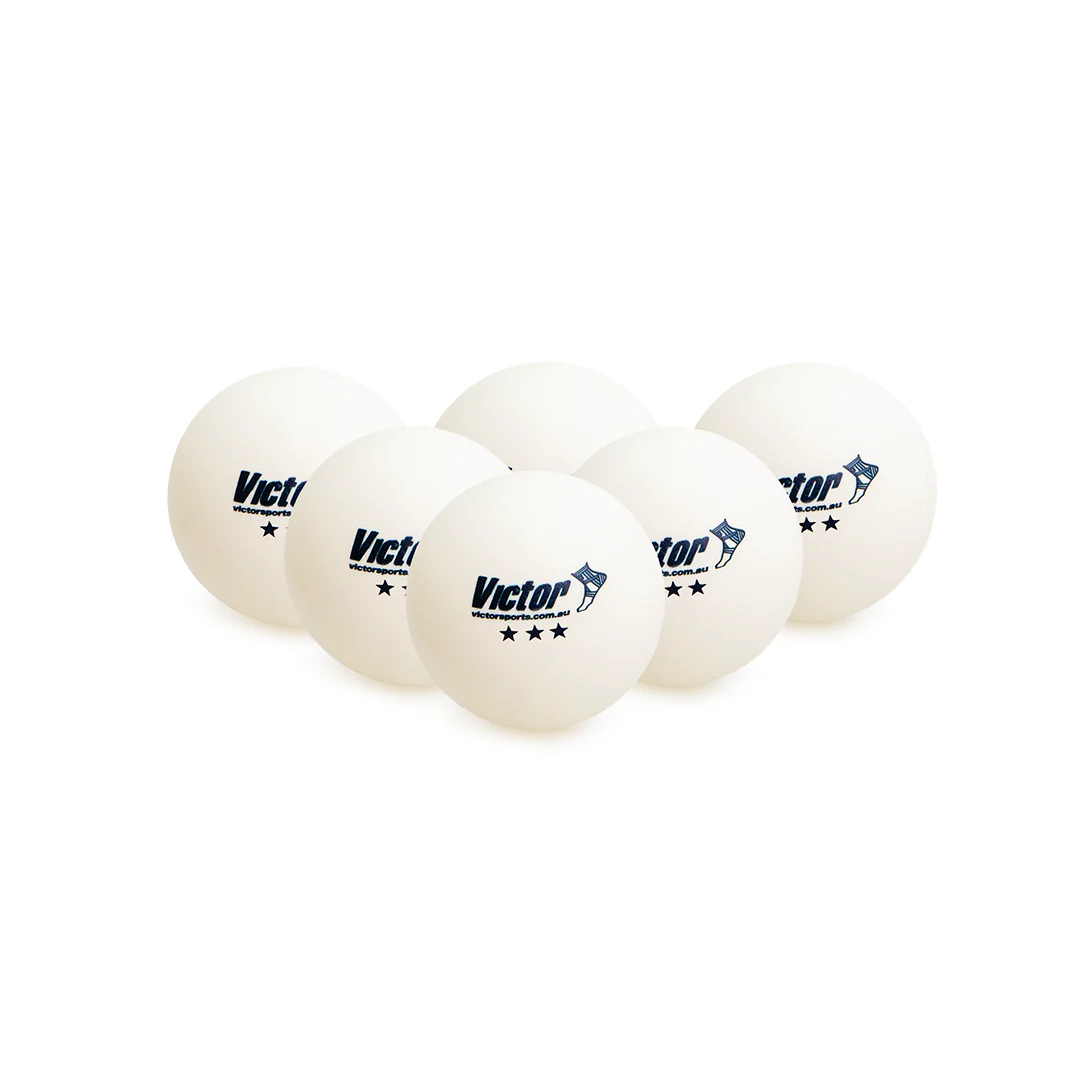 Victor Table Tennis Balls Competition White (6) - Image 2